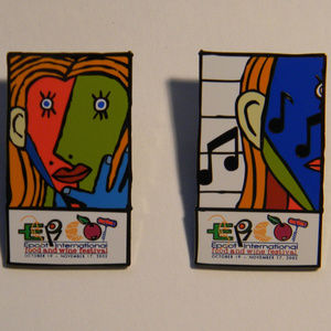 Disney LOT 2 Pins 2002 EPCOT Food Wine Festival